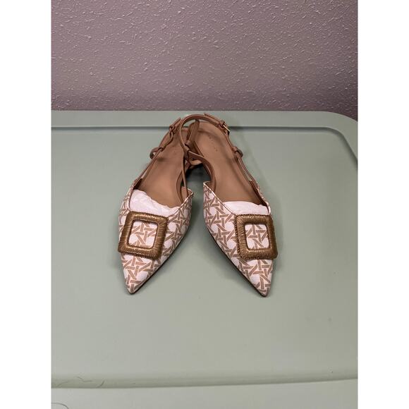 Ann Taylor geometric sling back flat‎ -7 - Picture 3 of 4